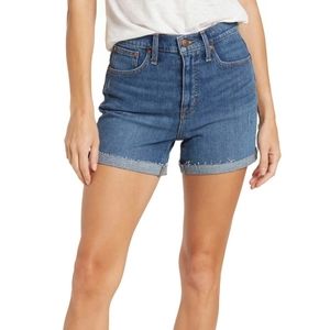 Madewell | High Rise Denim Cuffed Cut Off Shorts Size 28 Style M5773
